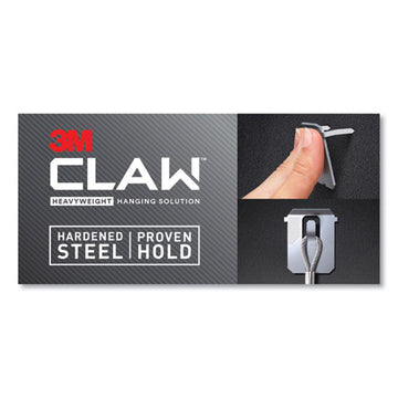 3M™ Claw Drywall Picture Hanger, Holds 25 Lbs, 4 Hooks And 4 Spot Markers, Stainless Steel freeshipping - TVN Wholesale
